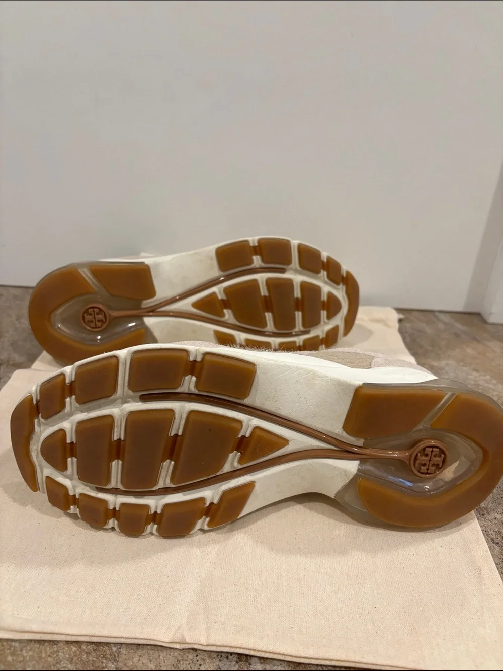 Tory Burch Women's Suede & Knit Platform Sneakers in Taupe